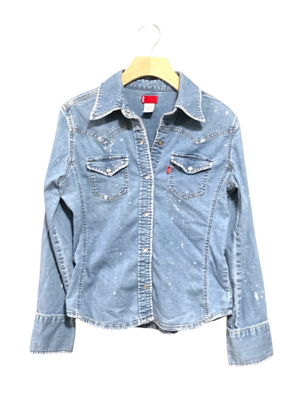Levi's Light Blue Denim Pearl Snap Western Shirt M